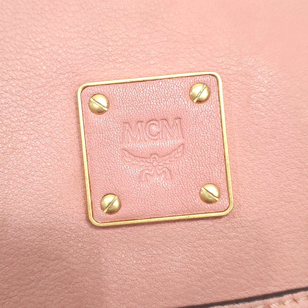 🇮🇹VERY RARE MCM Pink Leather Large Backpack - Picture 2 of 16
